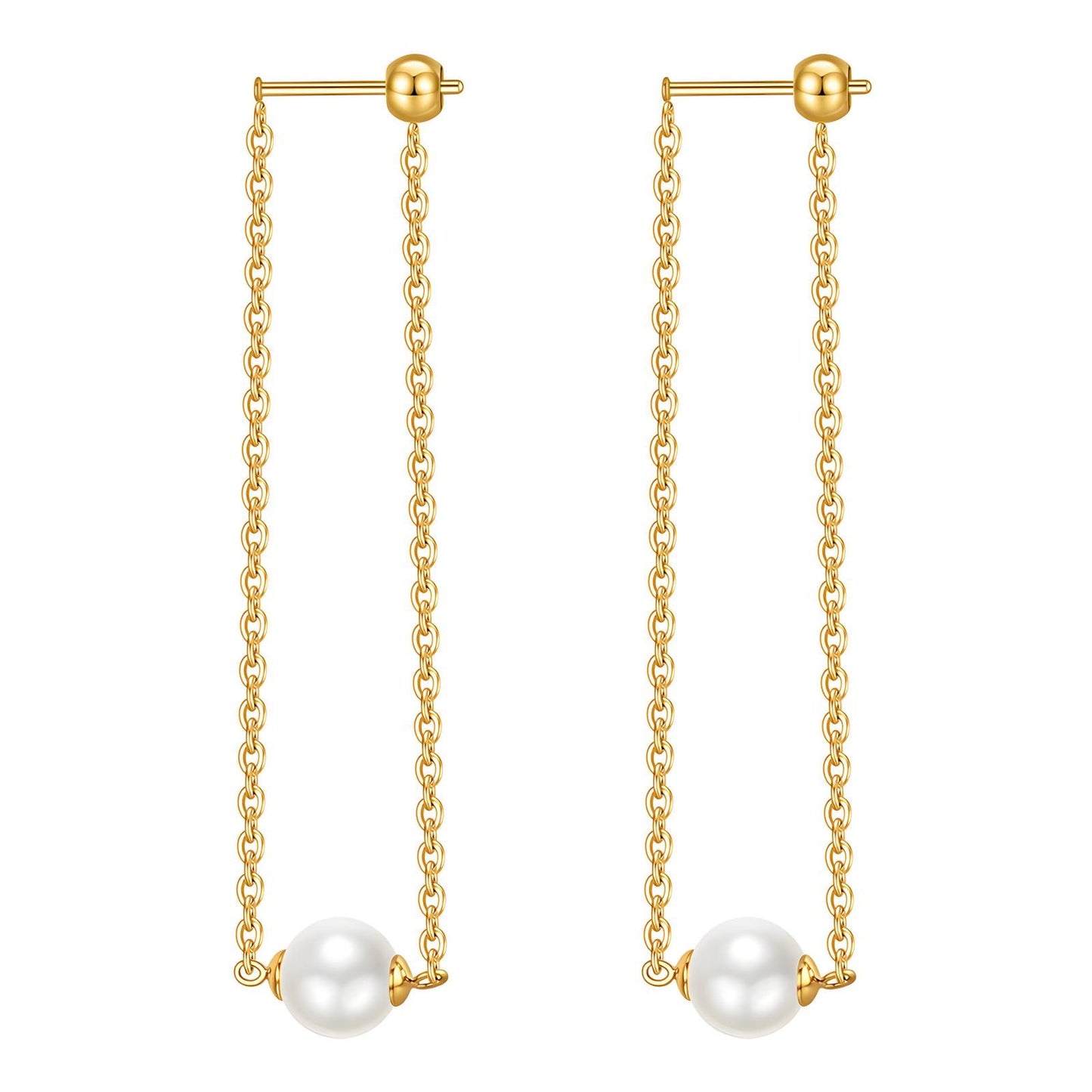 18K gold plated Stainless steel earrings, Intensity