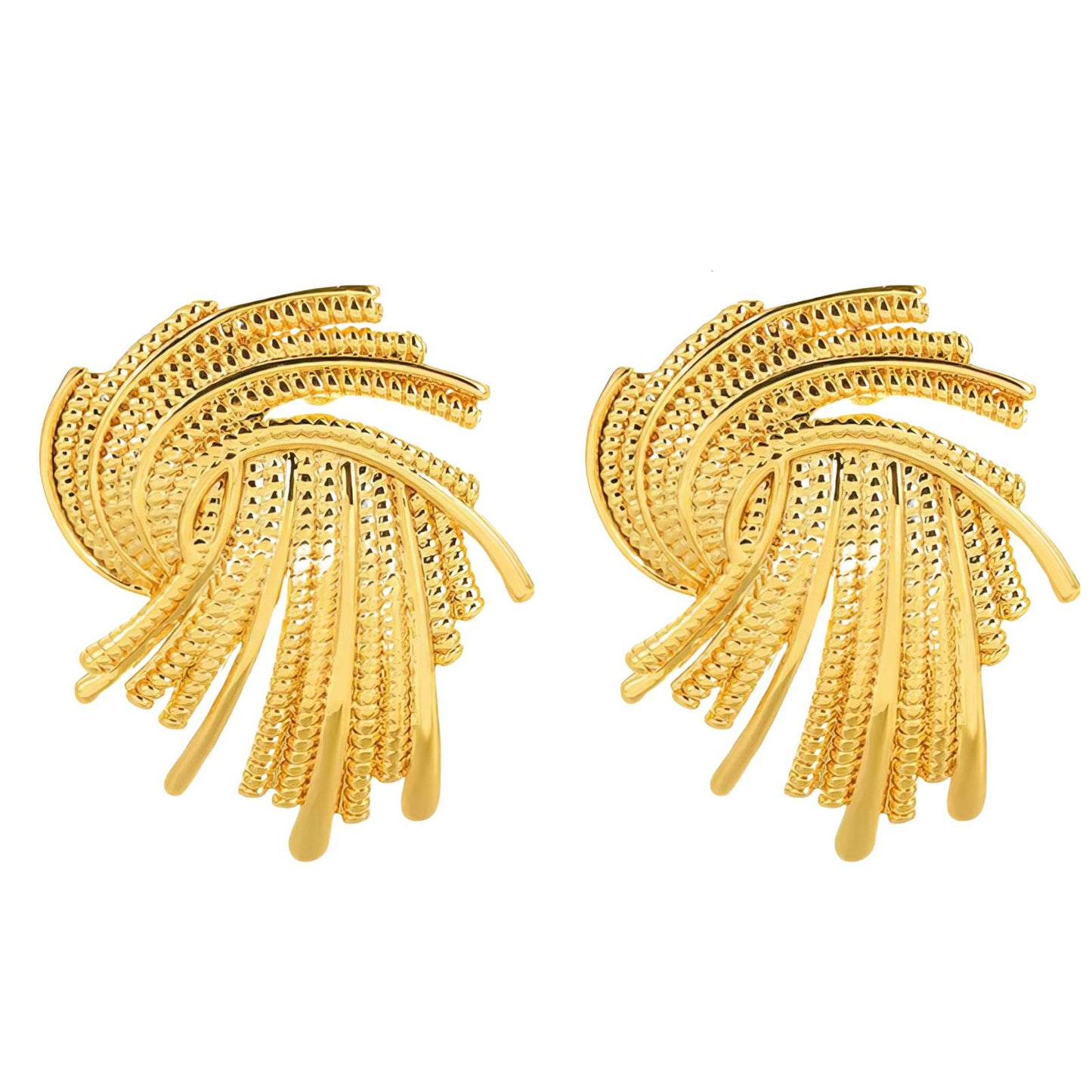 18K gold plated Stainless steel earrings, Intensity