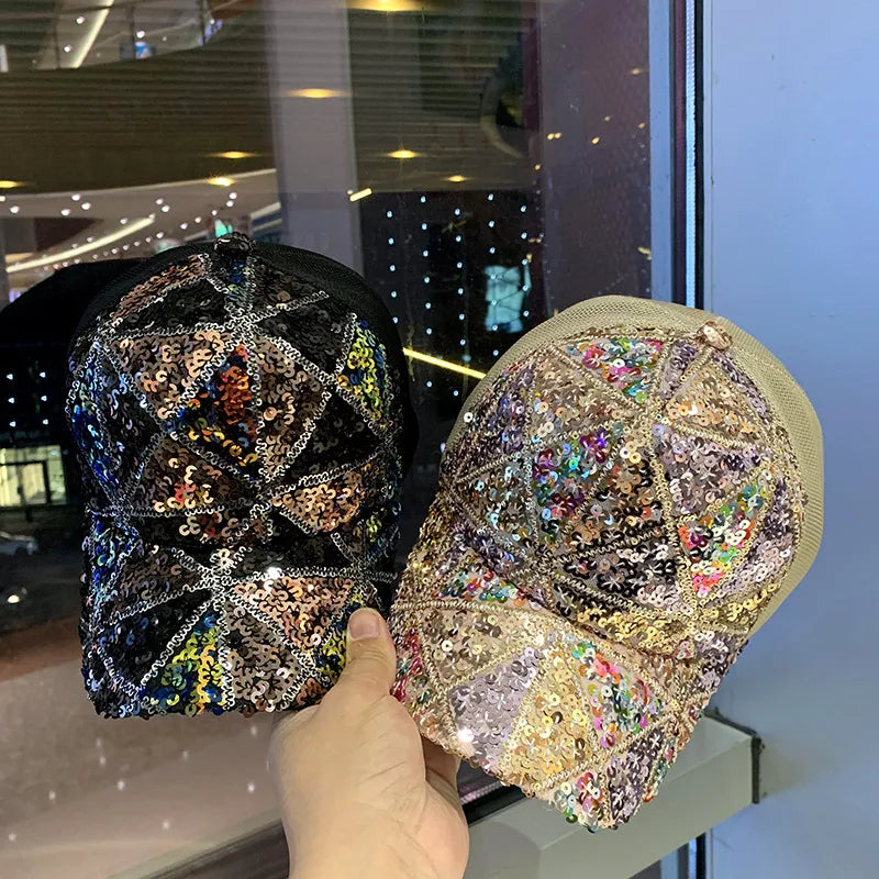 Sequin Mesh Fashion Hat