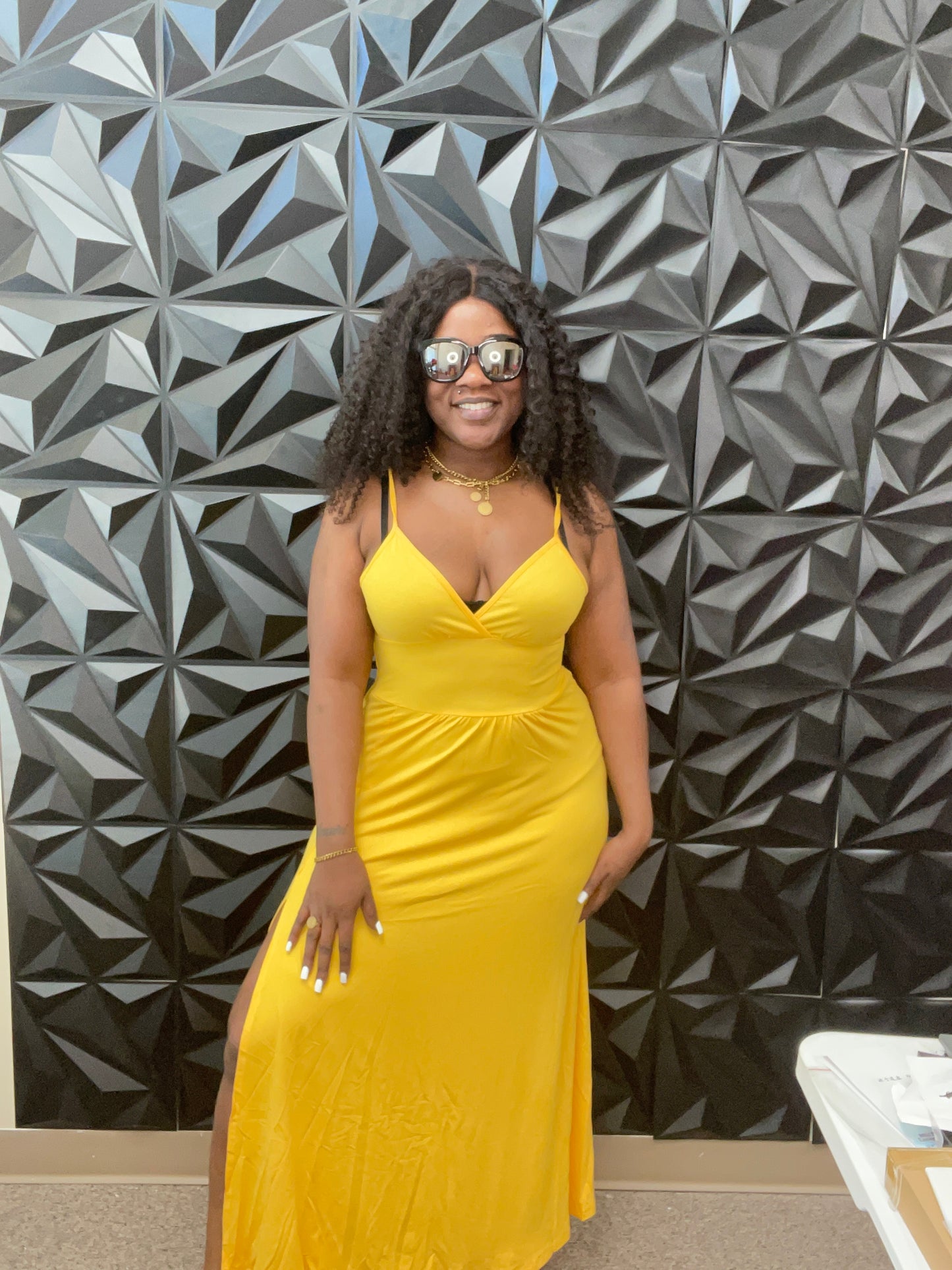V neck Strapless dress