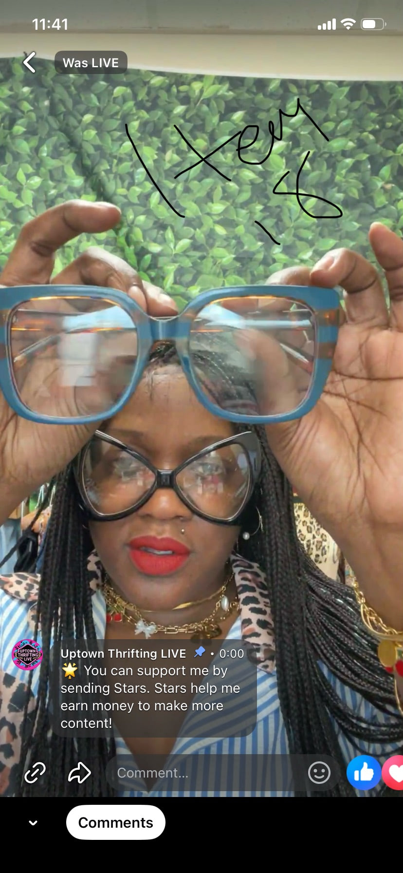 Blue/Brown frame glasses