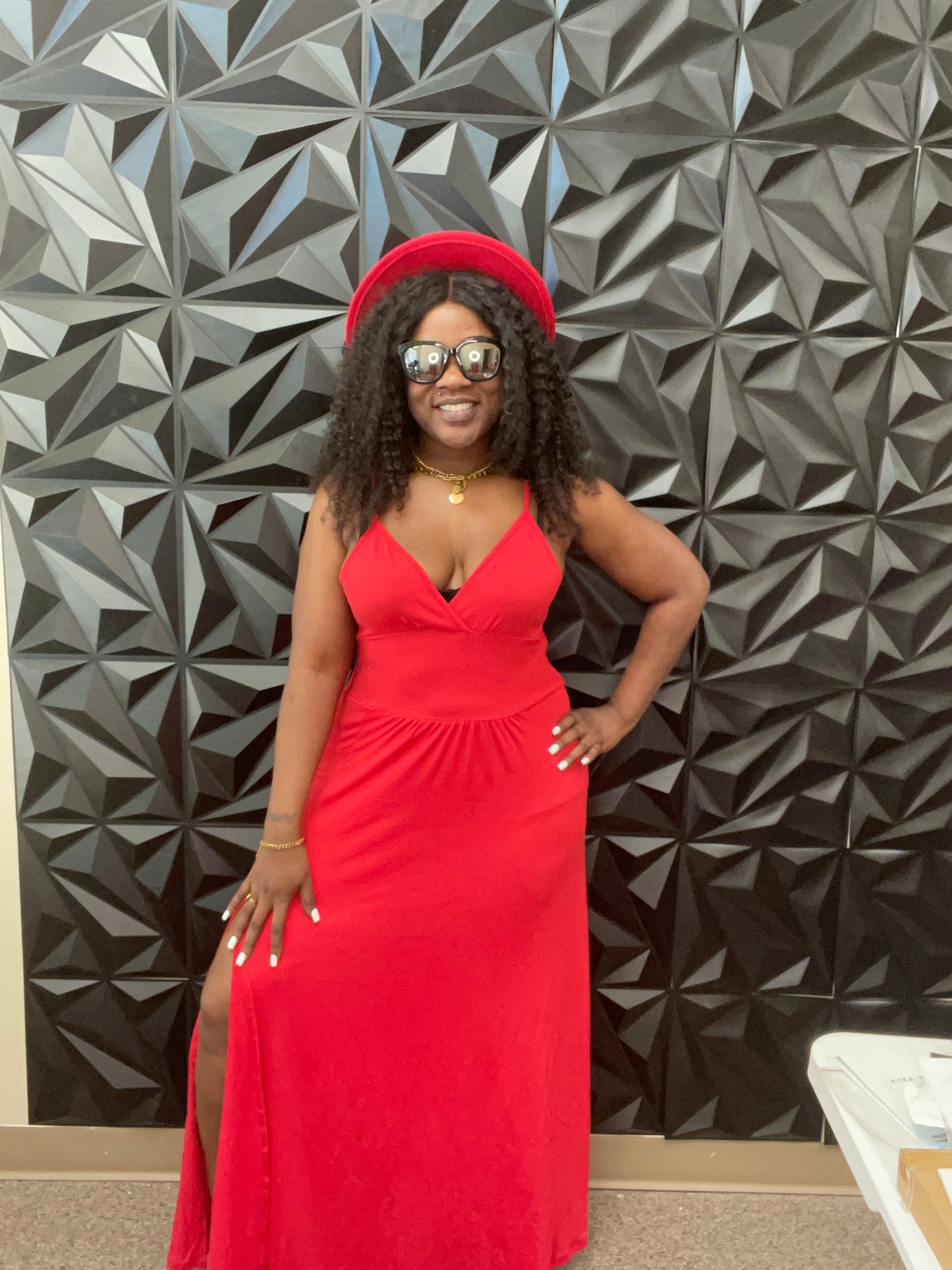 V neck Strapless dress