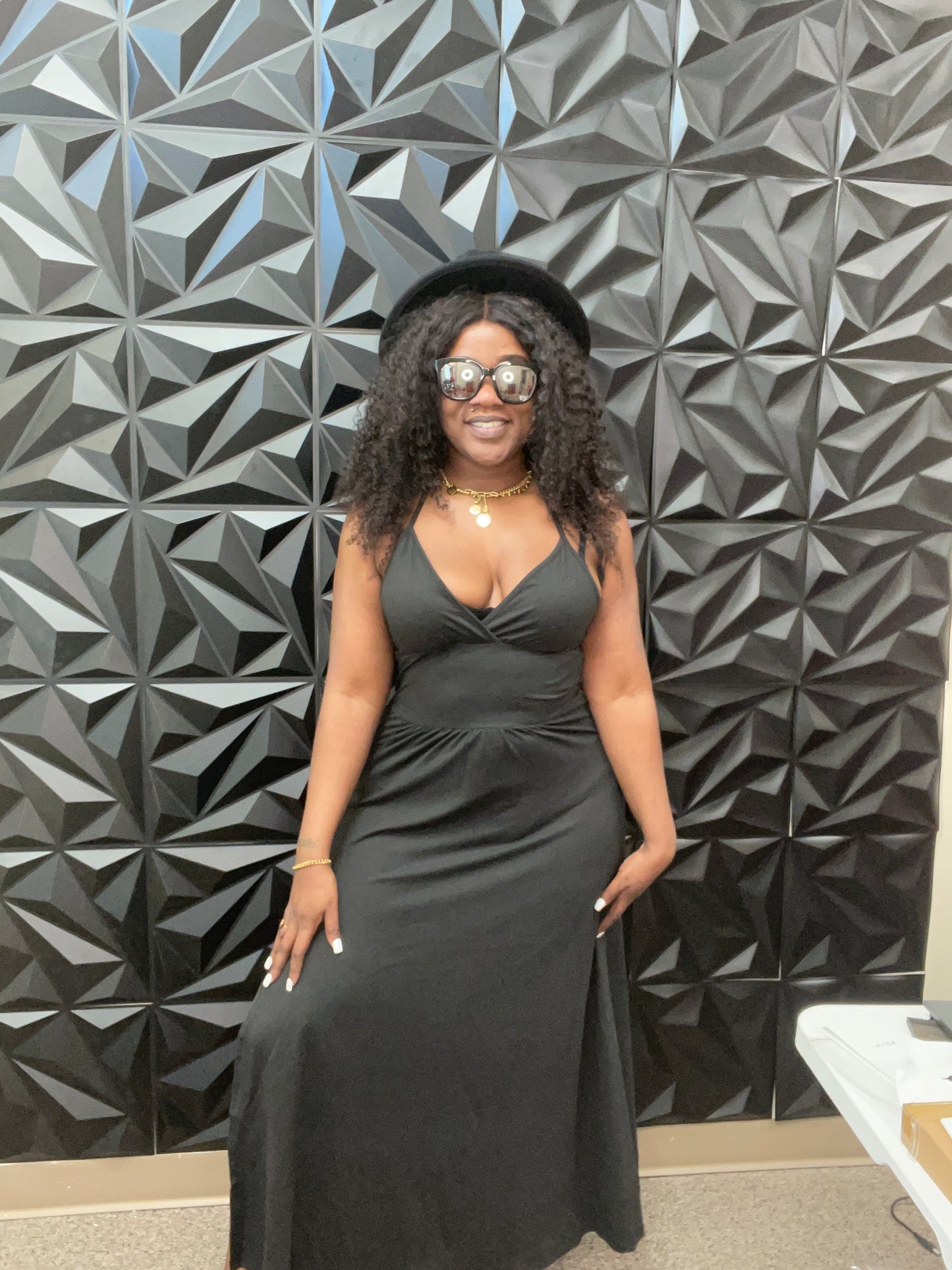 V neck Strapless dress