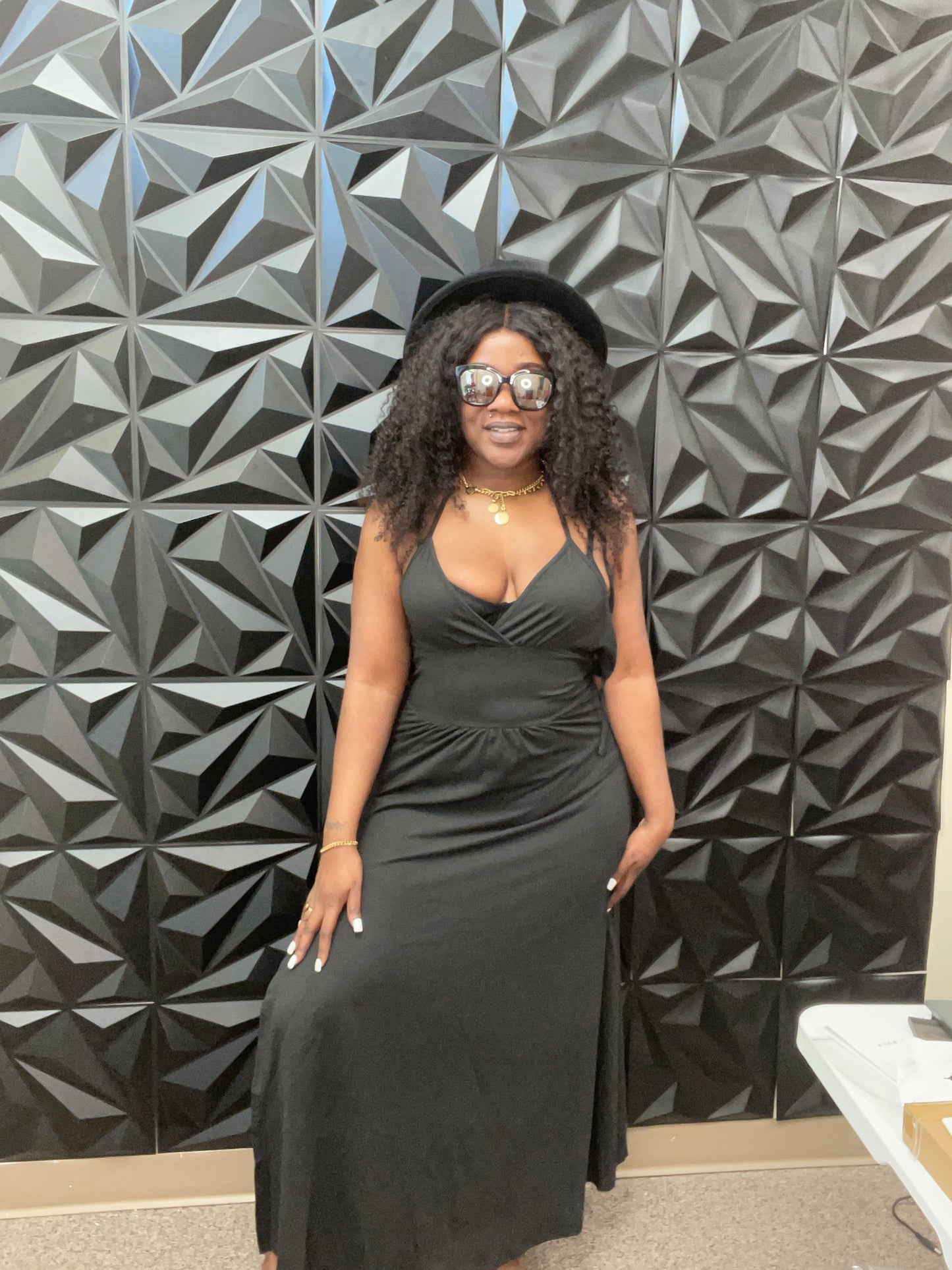 V neck Strapless dress