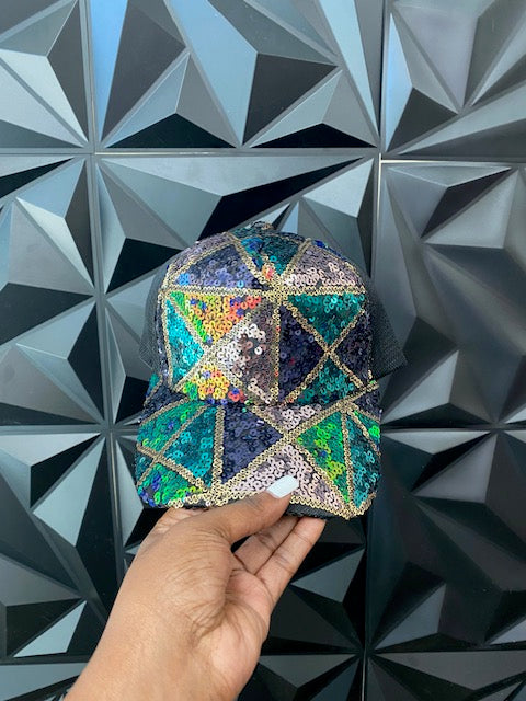 Sequin Mesh Fashion Hat