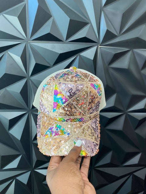 Sequin Mesh Fashion Hat