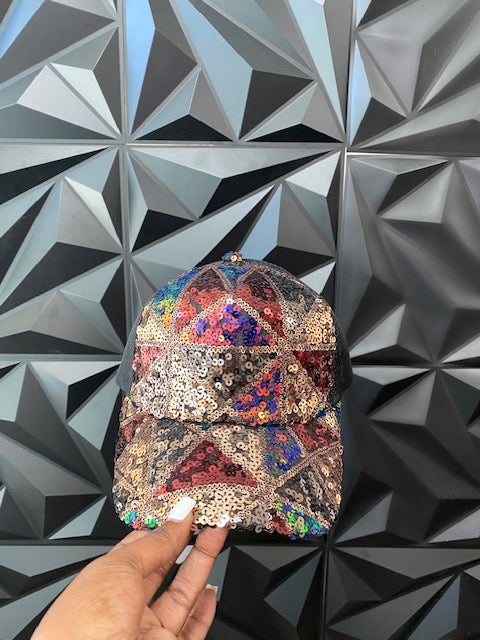 Sequin Mesh Fashion Hat