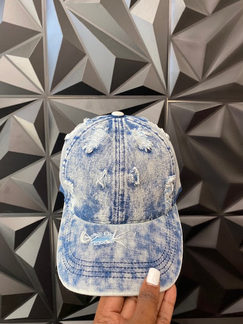 Distressed Demin Hats