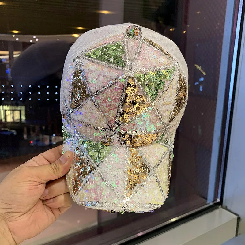 Sequin Mesh Fashion Hat
