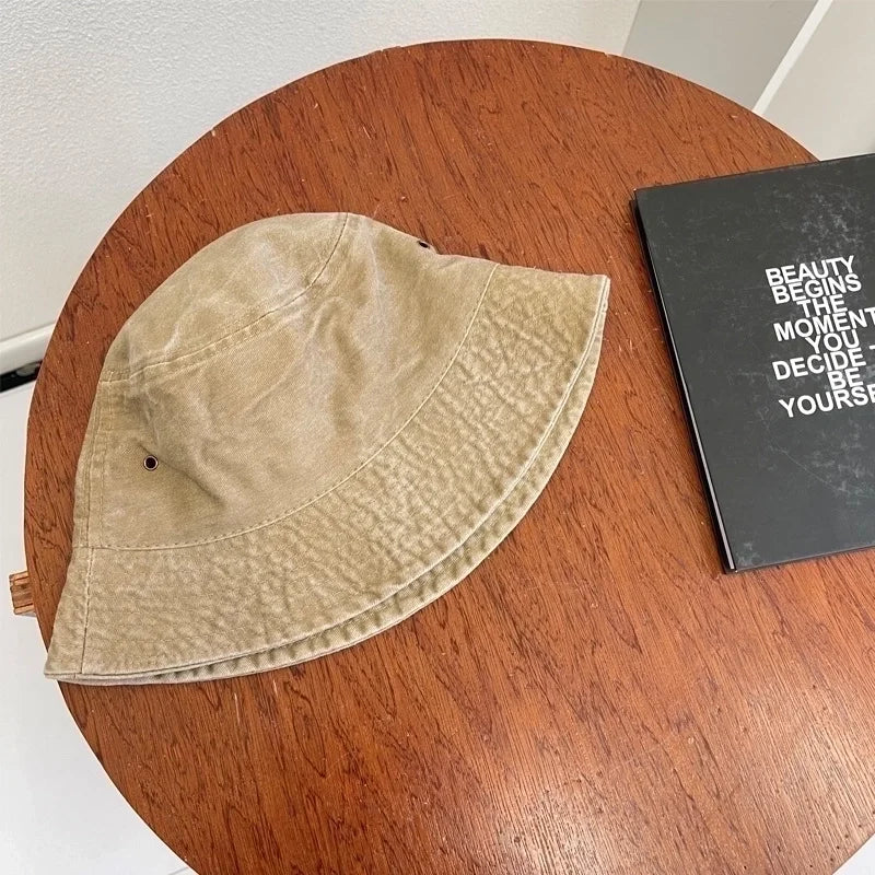 Unisex Classic Style Solid Color Bucket Hat