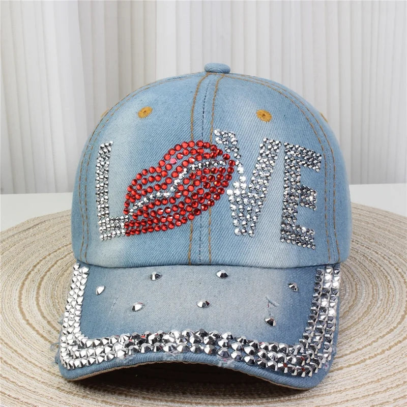 Unisex Streetwear Pentagram Letter Butterfly Curved Eaves Baseball Cap